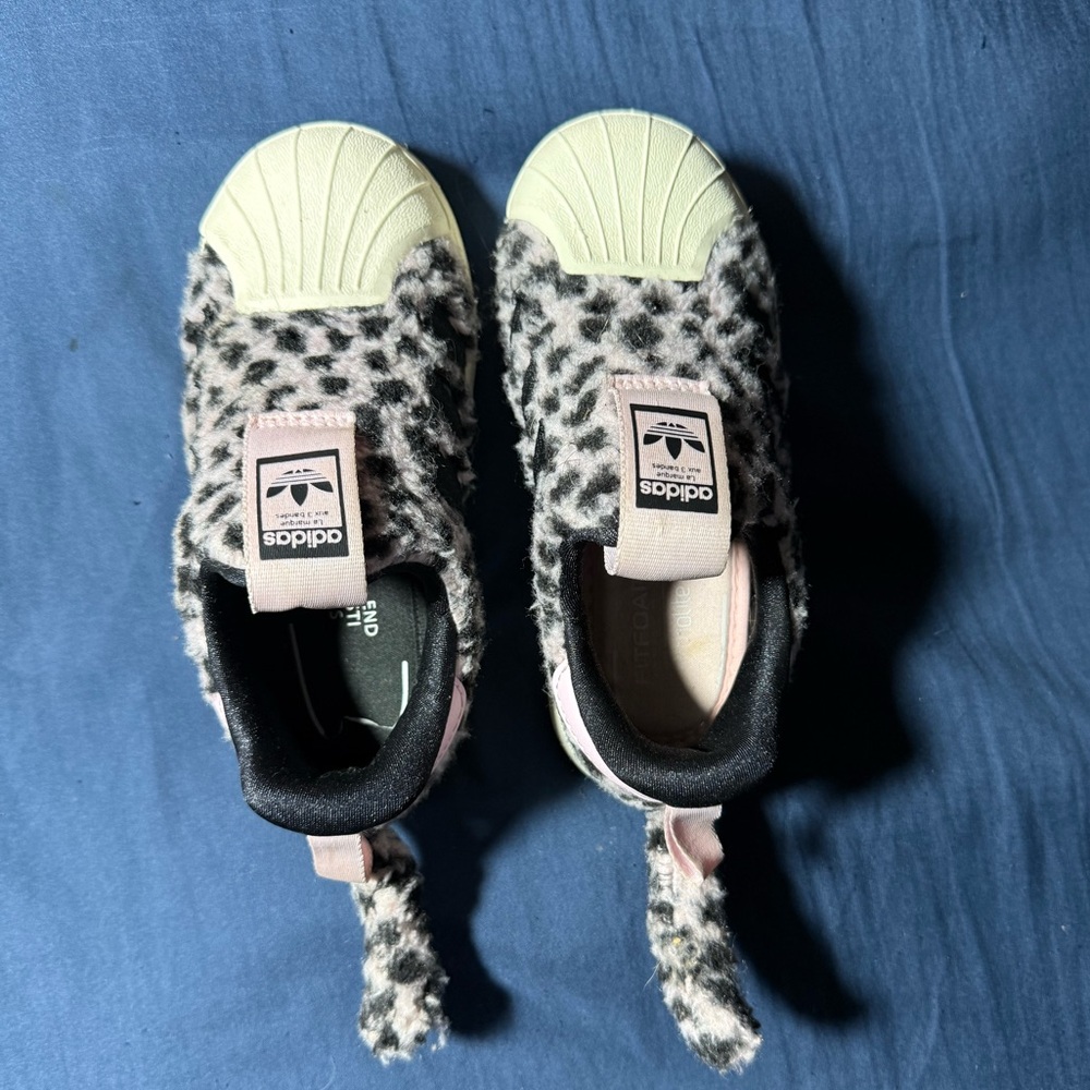 Adidas Originals Superstar 360 Leopard Print with Tail Sneakers - Black and Pink